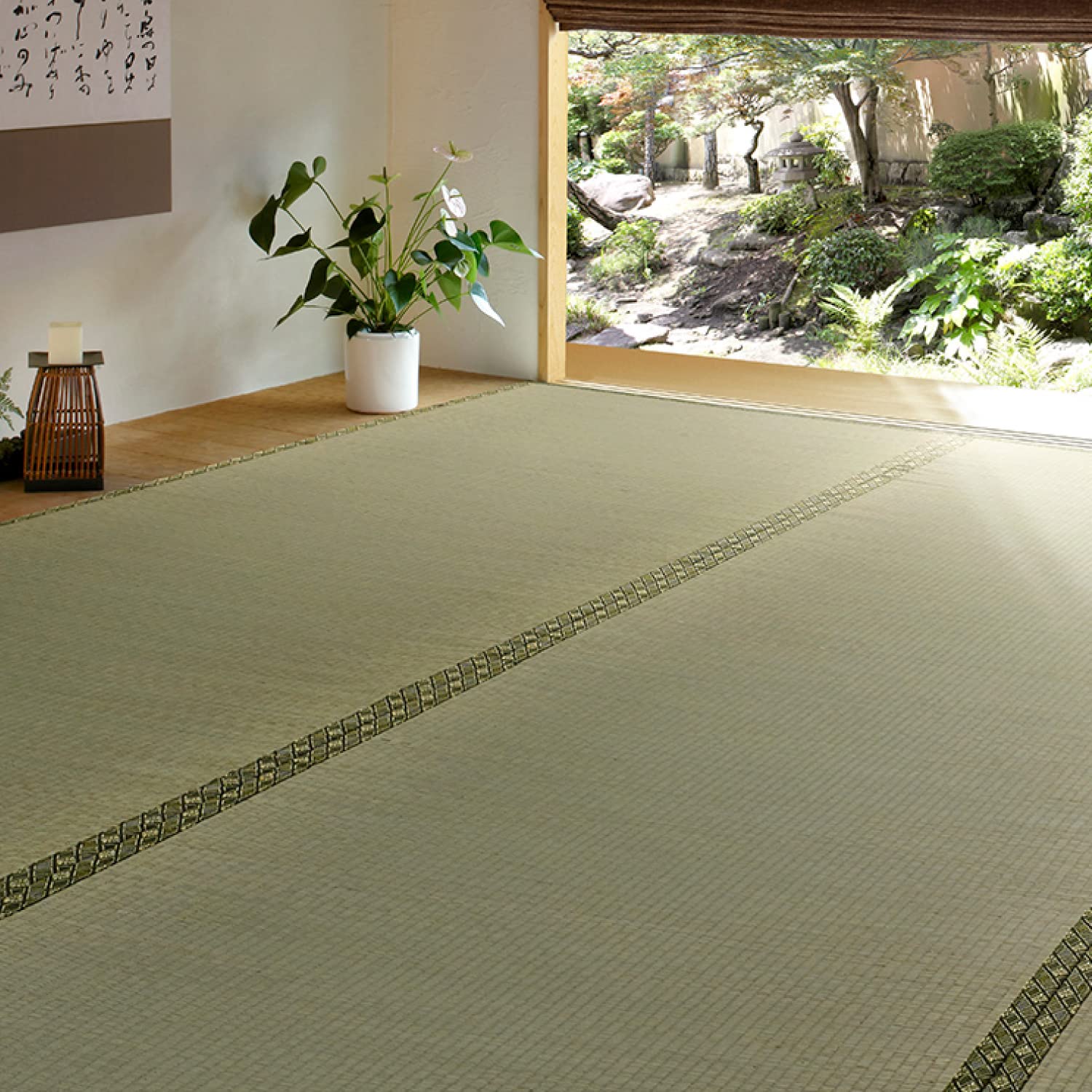 Hagiwara Igusa Overlay Carpet Green Edoma 1 Tatami Japan Double Eye Woven Water Repellent Bizen 148001200