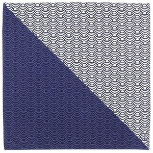 Hama Pattern Furoshiki 50Cm Japan Dyed Seigaiha Cloth - Hamamonyo - YOYO JAPAN