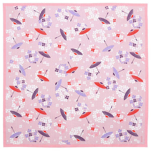 Hama Pattern Furoshiki 50Cm Hydrangea Biyori Pink - Japanese Cloth - YOYO JAPAN