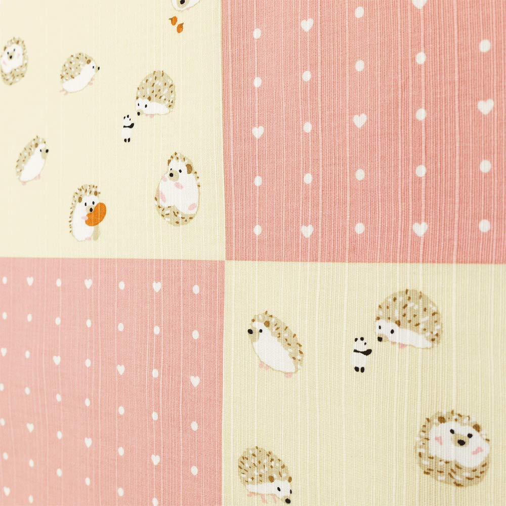 Hama Pattern Japanese Furoshiki 50Cm Hedgehog Pink Cloth - YOYO JAPAN
