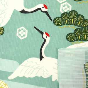 Hama Pattern Japanese Kotobuki Cranes Dance Wrapping Cloth 50Cm - YOYO JAPAN