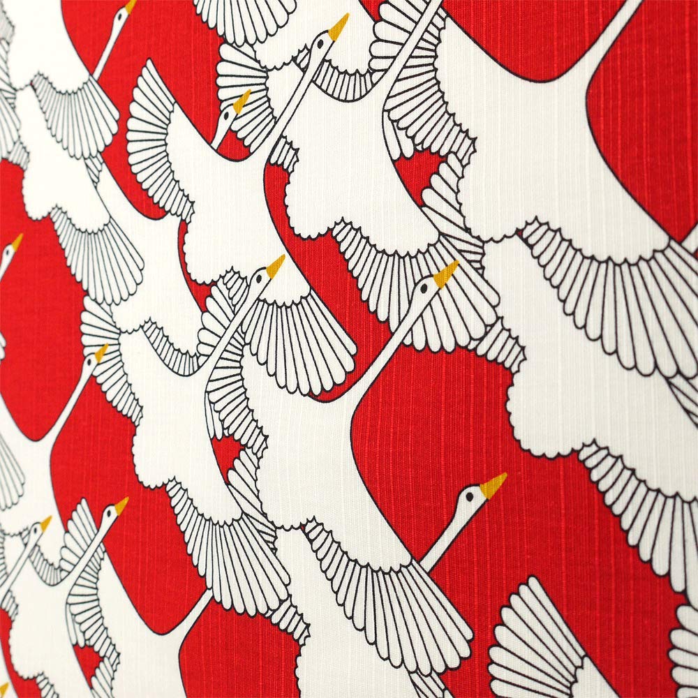 Hama Pattern Japanese Shukutsuru Red Small Wrapping Cloth 50Cm - YOYO JAPAN