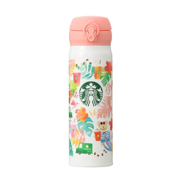 Starbucks Handy Stainless Bottle Summer Days 500ml - Japanese Starbucks Bottle For Summer