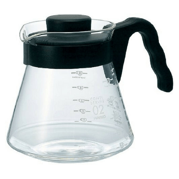 Hario V60 Heat Resistant Glass Coffee Server With Angled Handle VCS-02B (700ml)