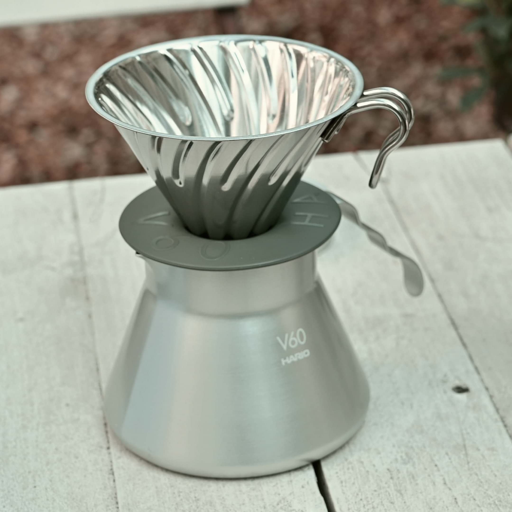 Hario V60 1-4 Cup Silver Dripper Japan