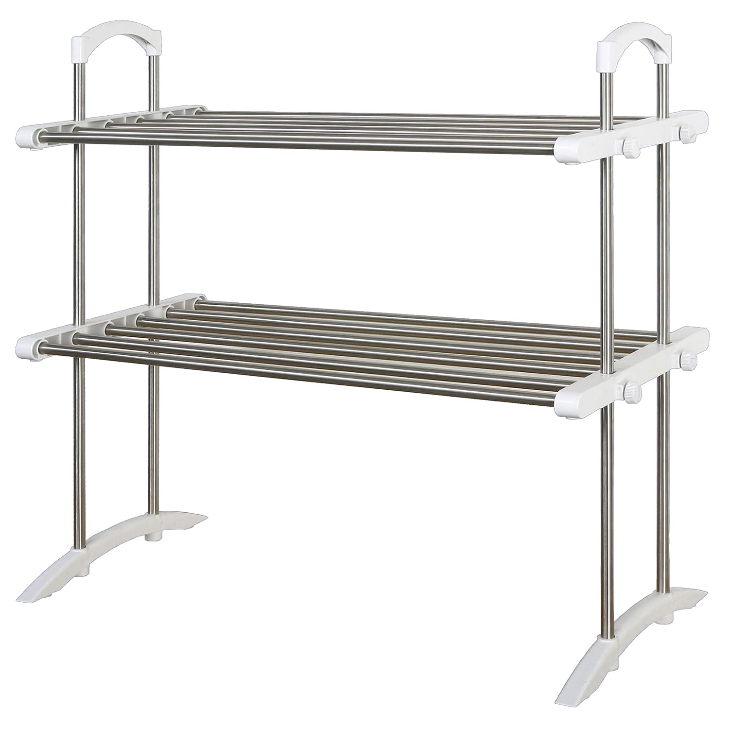 Ping An Copper Co. Heian Shindo Extendable White Kitchen Rack 2 Shelve ...