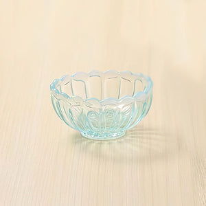 Hirota Glass Japan Yukinohana Blue Mini Bowl Soda-Lime Glass - YOYO JAPAN