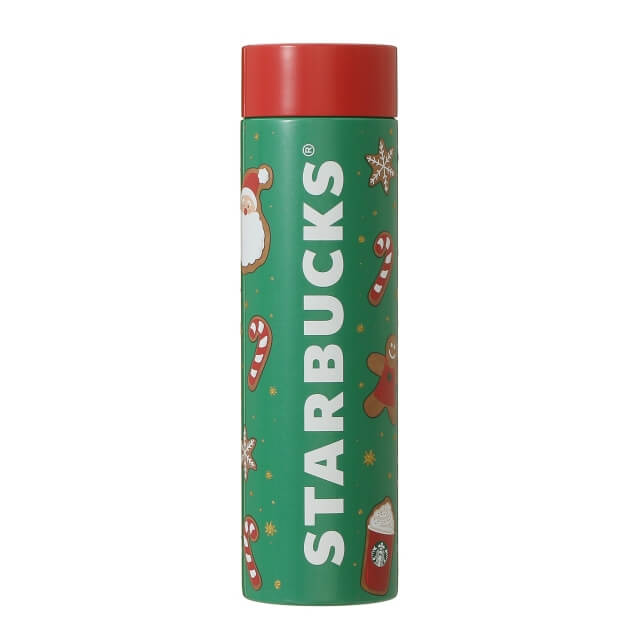 Starbucks Holiday 2021 Stainless Bottle Green 350ml - Japanese Starbucks Bottles