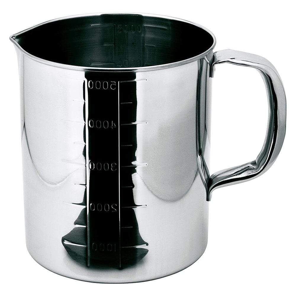 Ichibishi Mitsuwa 18-8 Stainless Lipped Measuring Cup 5L Japan