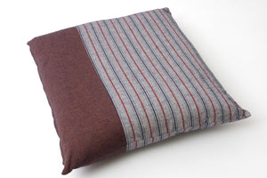 Ikehiko 3312150 Zabuton Meisen Size 100% Cotton Japan Chikugo Brown 55X59Cm Set Of 2 - YOYO JAPAN