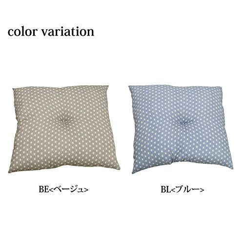 Ikehiko Zabuton Meisen Made In Japan Set Of 2 55X59Cm 3565620 Nishiki Beige - YOYO JAPAN