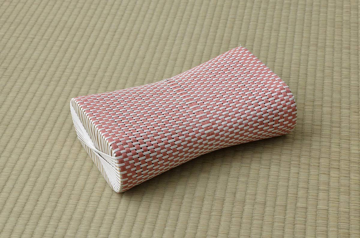 Ikehiko Corporation Red #3664029 Polypropylene Bedding Pillow Rattan Style Light & Durable Hand-Woven Japan - YOYO JAPAN