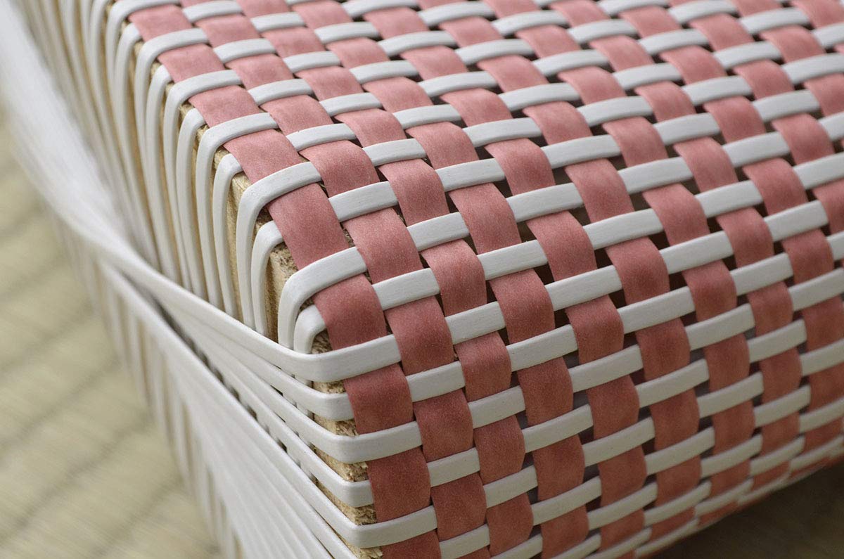 Ikehiko Corporation Red #3664029 Polypropylene Bedding Pillow Rattan Style Light & Durable Hand-Woven Japan - YOYO JAPAN