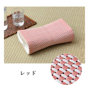 Ikehiko Corporation Red #3664029 Polypropylene Bedding Pillow Rattan Style Light & Durable Hand-Woven Japan - YOYO JAPAN