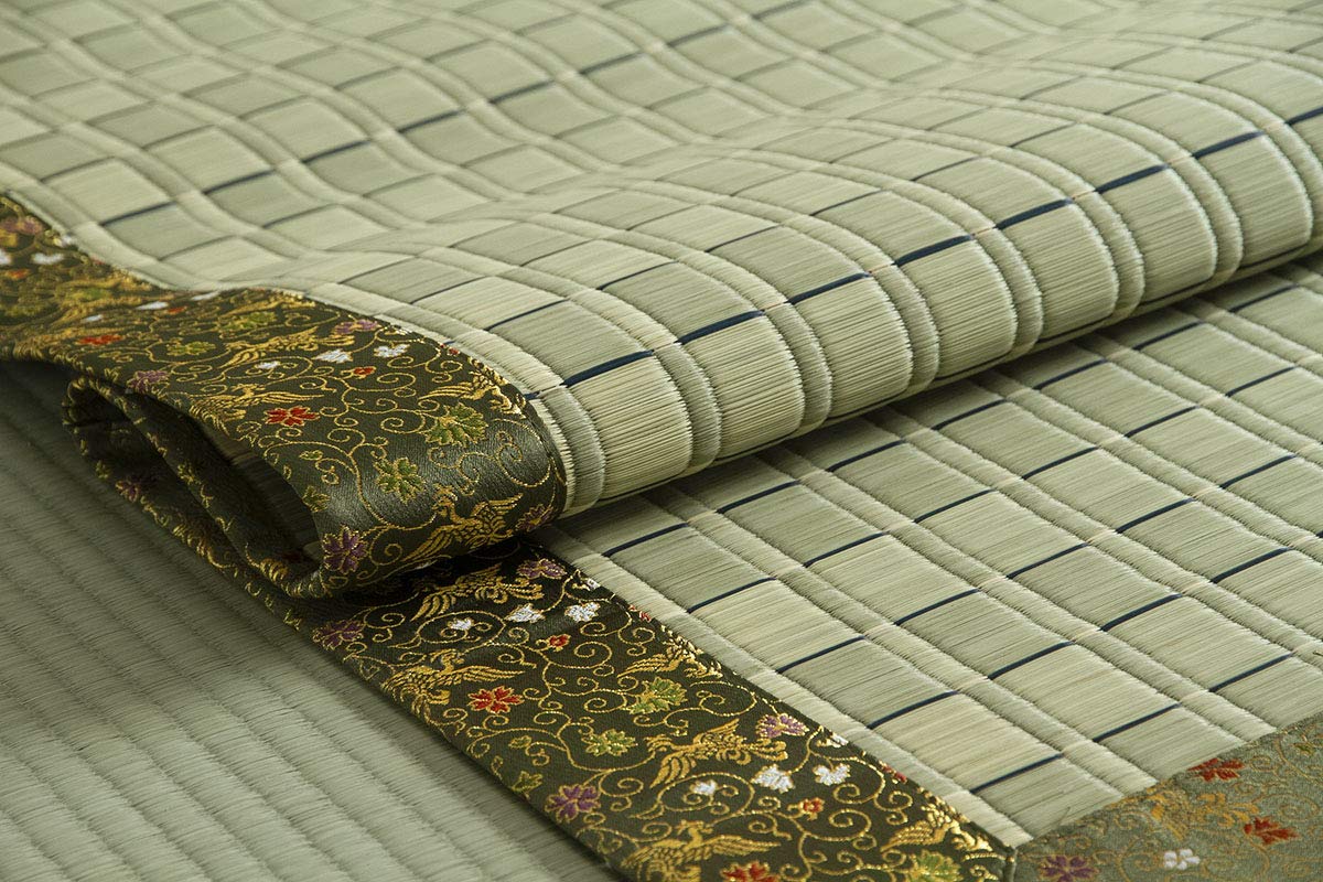 Ikehiko Gozen Goza Buddhist Altar Rush Rush Made In Japan Kakegawa Weave Matsukawa 88X120Cm #3101639 - YOYO JAPAN