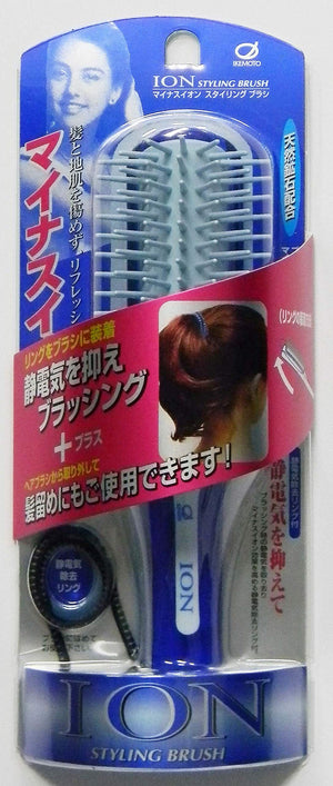 Ikemoto Brush Japan Negative Ion Styling Brush S Blue W46Xh165Xd35Mm Ic100 - YOYO JAPAN