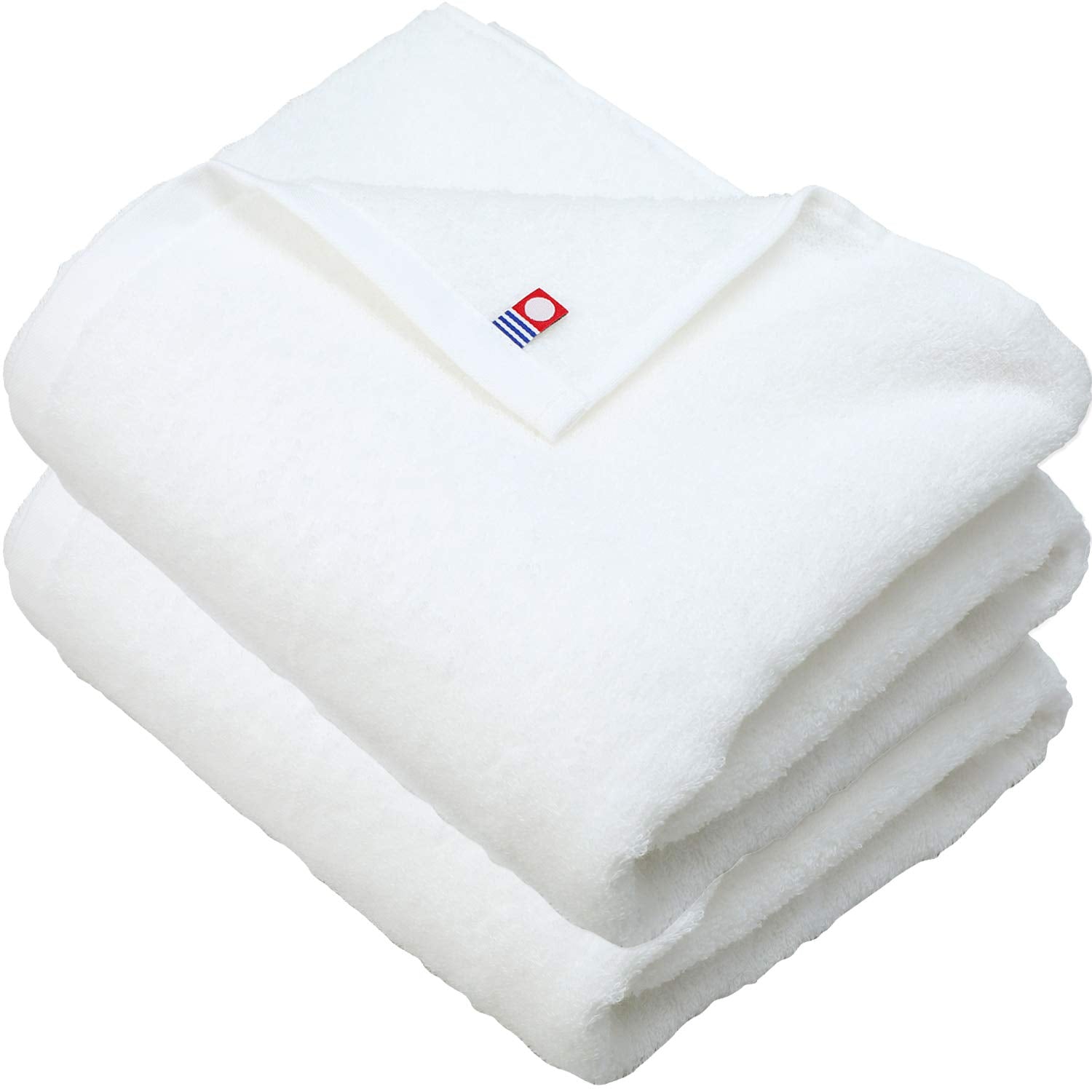 Imaa Imabari Towel Set Of 2 Japan 100% Cotton Fluffy Thin Absorbent Quick Dry White - YOYO JAPAN