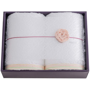 Imabari Towel Gift En-En- Face Towel 2 White From Japan - It Will Be There - YOYO JAPAN