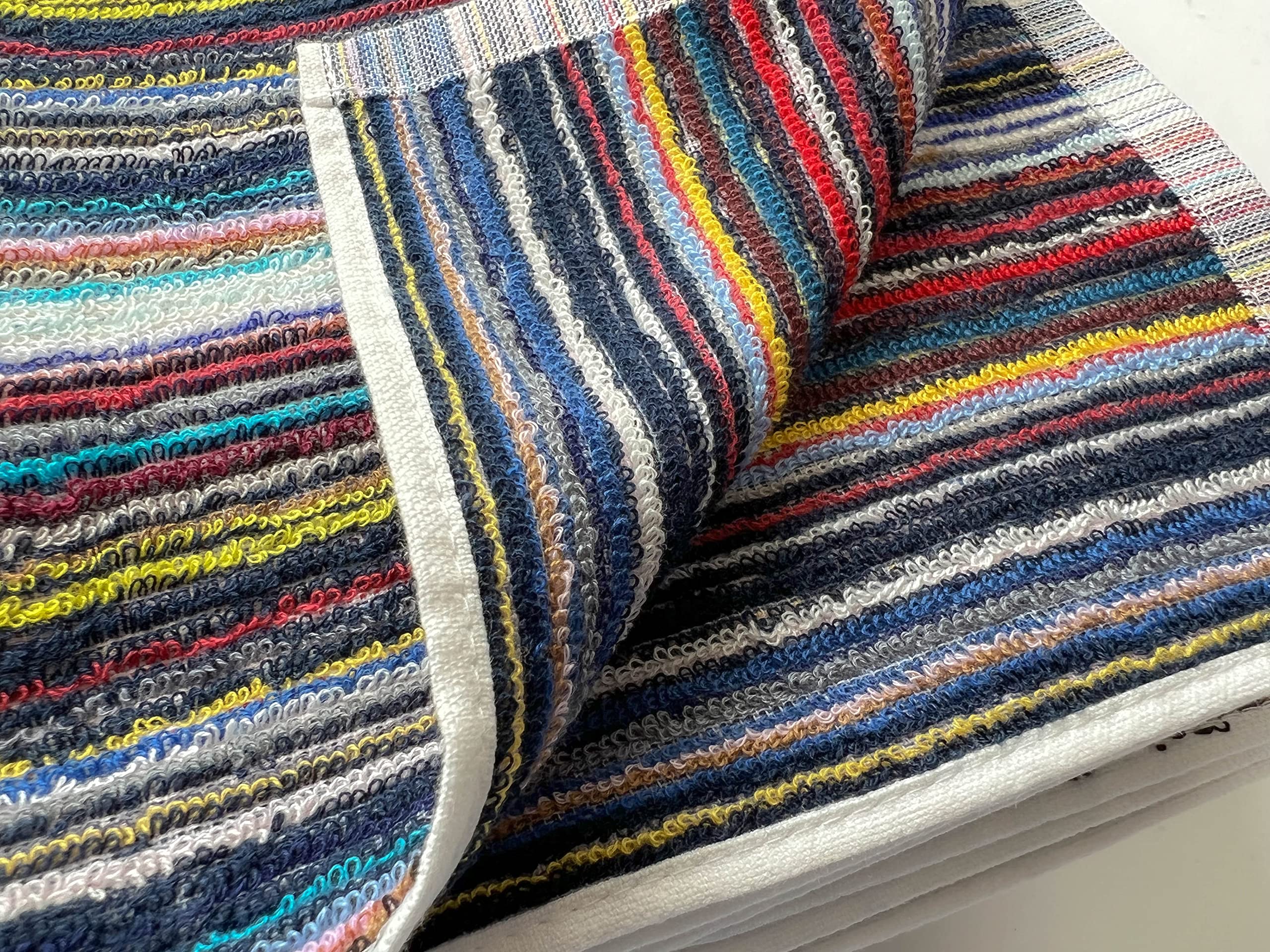 Imabary Japan Eco Towel Face Towel Set Of 5 Multicolor | Imabari Retowel One Wash Remaining Yarn - YOYO JAPAN