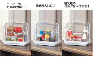 Inomata-K Chemical Resin Hooded Spice Rack Table Japan W25.4Xd19.4Xh24.3Cm - YOYO JAPAN