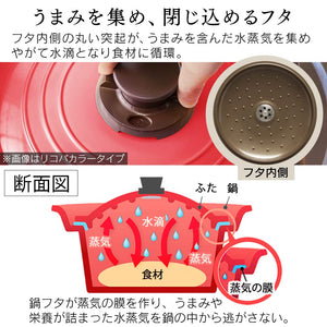 Iris Ohyama Mks-P24S No Water Pot 24Cm Ih Gas Compatible Ceramic Coat Japan - YOYO JAPAN