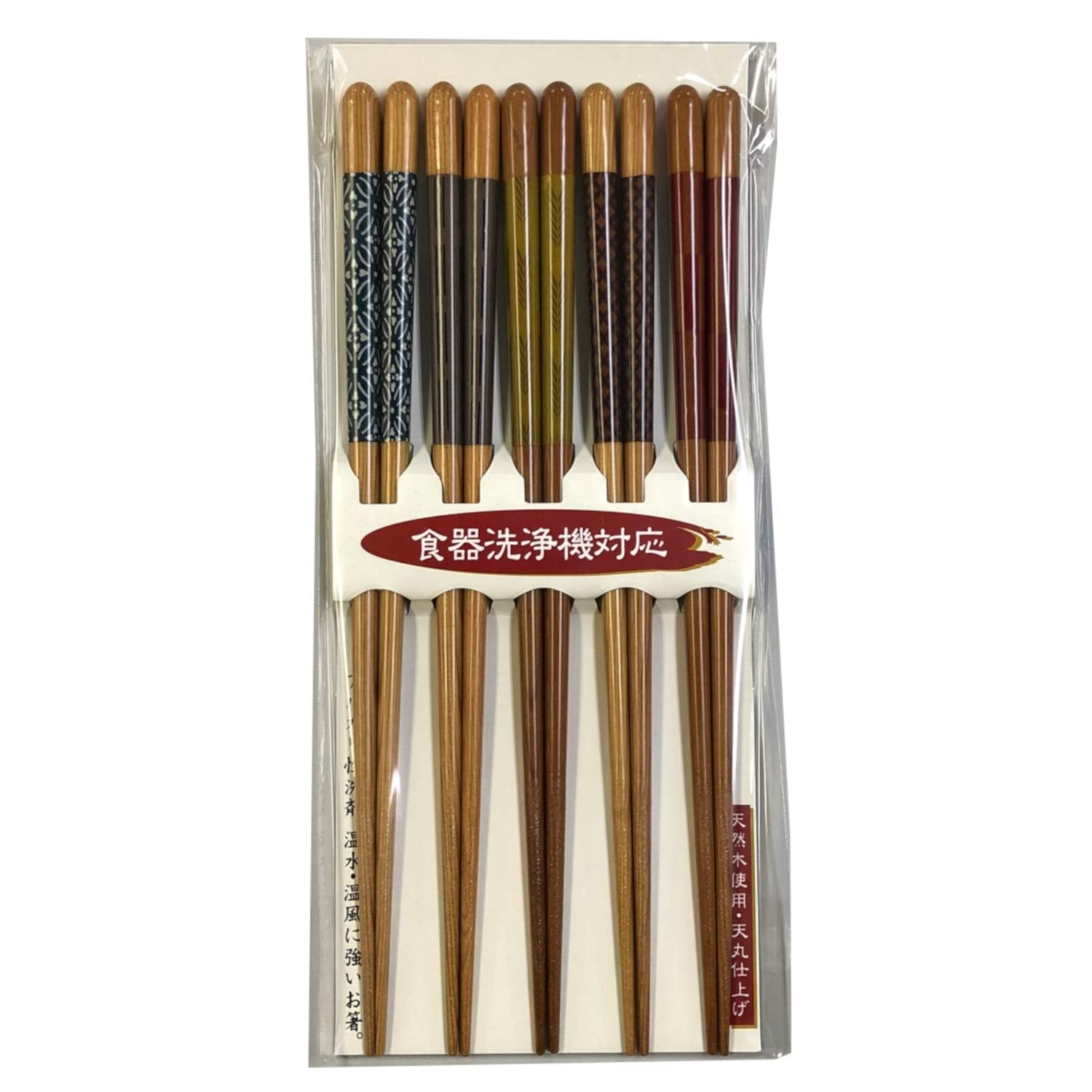 Ishida Bugaku Chopsticks Set Of 5 23Cm Natural Wood Japan Dishwasher Safe - YOYO JAPAN