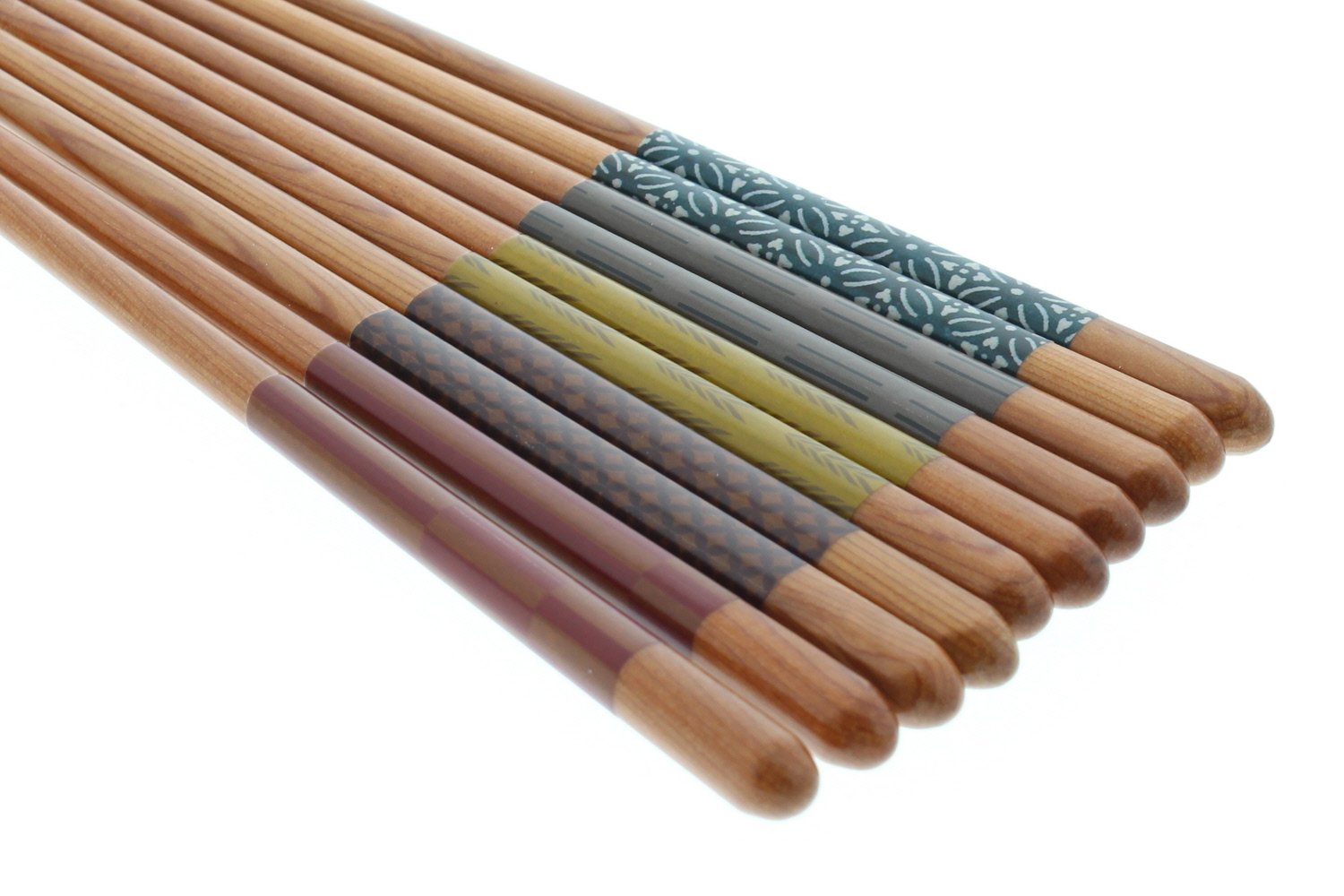 Ishida Bugaku Chopsticks Set Of 5 23Cm Natural Wood Japan Dishwasher Safe - YOYO JAPAN