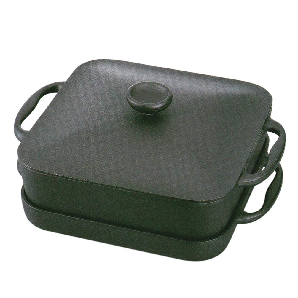 Iwachu Japan Square Pan Shallow & Deep Pot Set Black Burning Ih Compatible Nambu Tekki 21700