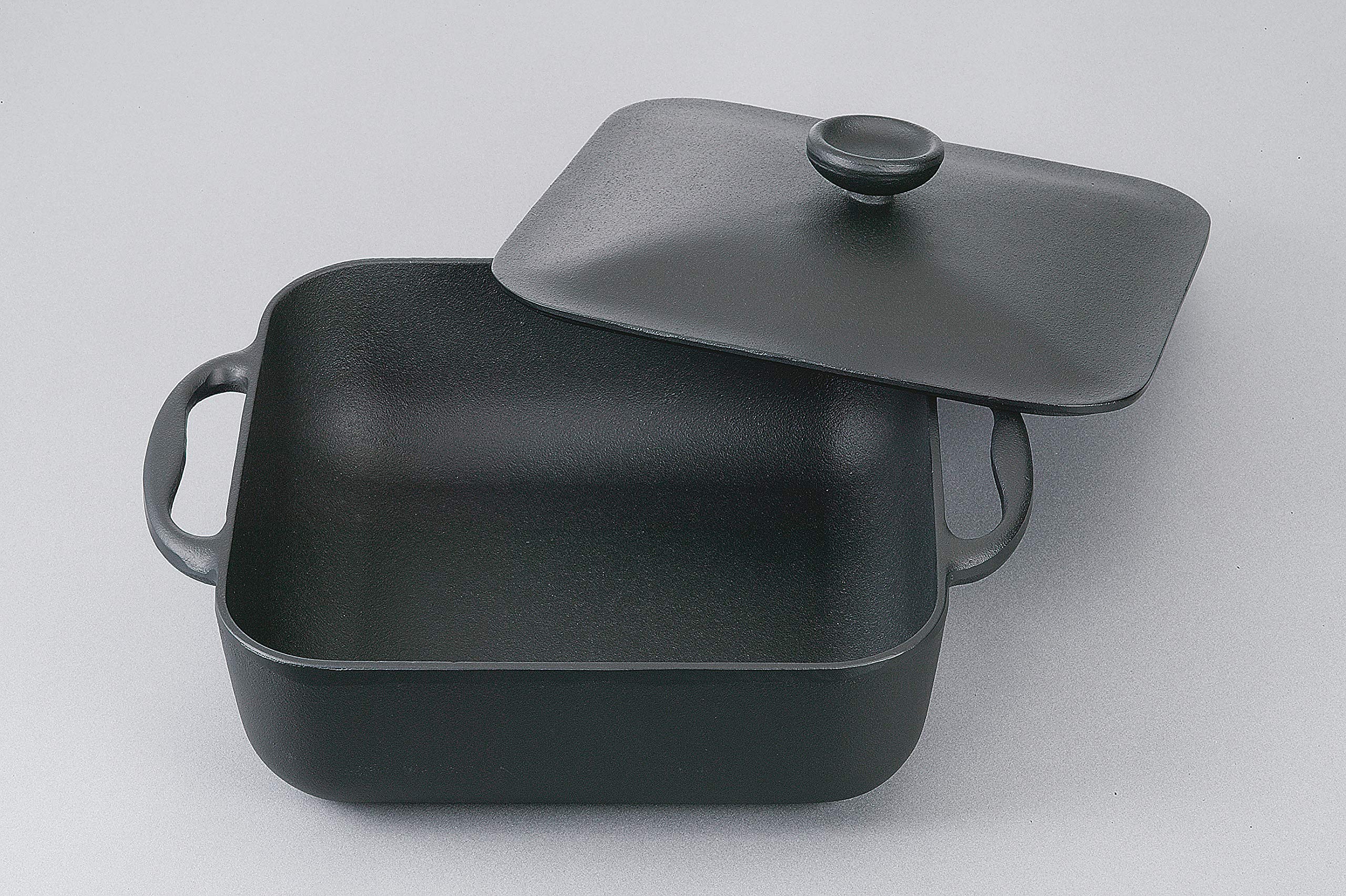 Iwachu Japan Square Pan Shallow & Deep Pot Set Black Burning Ih Compatible Nambu Tekki 21700