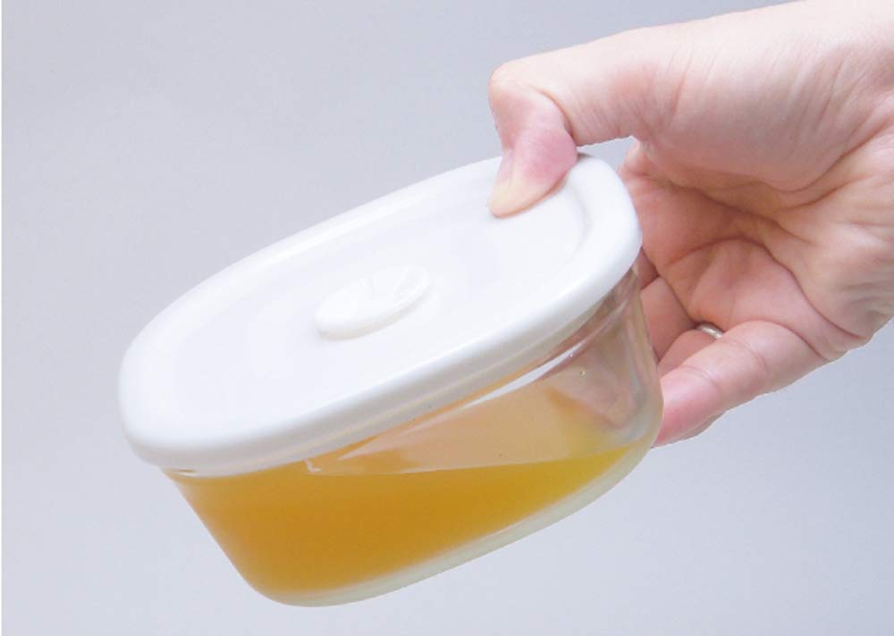 Iwaki Japan Heat Resistant Glass Airtight Container White 1.5L 19X19X11Cm - YOYO JAPAN