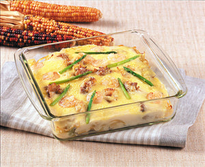 Iwaki 2L Square Gratin Dish Heat Resistant Glass Baking Plate Ovenware Microwave Oven Safe - Japan - YOYO JAPAN