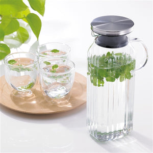 Agc Techno Glass Japan Iwaki Heat Resistant Square Glass Jug W/ Handle - YOYO JAPAN