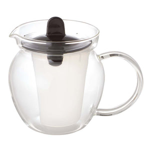 Iwaki Heat Resistant Glass Teapot Black - YOYO JAPAN