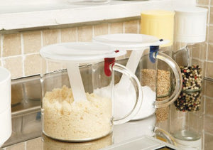 Iwaki Japan Heat-Resistant Glass Salt Container 500Ml Kj500S-Bl Clear - YOYO JAPAN