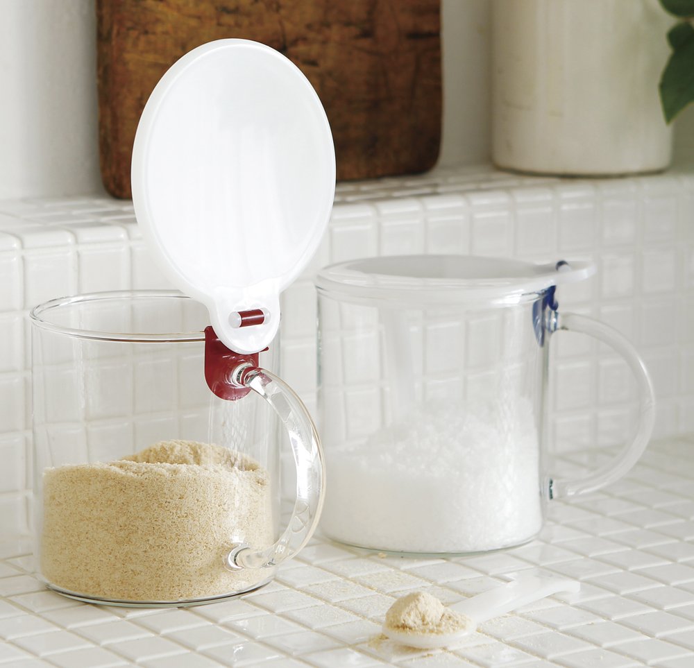 Iwaki Japan Heat-Resistant Glass Salt Container 500Ml Kj500S-Bl Clear - YOYO JAPAN