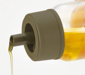 Iwaki Japan Ks521-Svon Heat-Resistant Glass Oil Bottle 120Ml Black - YOYO JAPAN