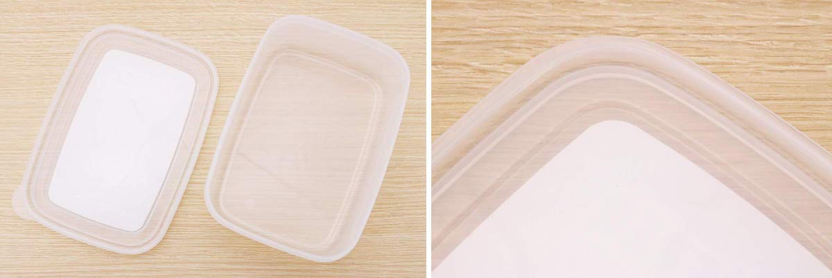 Iwasaki Industry Japan Neo Keeper S Clear 370Ml Microwave Safe Food Storage Container Set Of 5 - YOYO JAPAN