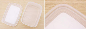 Iwasaki Industry Japan Neo Keeper S Clear 370Ml Microwave Safe Food Storage Container Set Of 5 - YOYO JAPAN