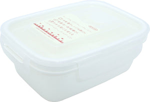 Iwasaki Industry Japan Made Food Storage Container Microwave Safe White 660Ml A-2161W1 - YOYO JAPAN
