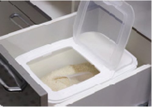 Iwasaki Industry 10Kg Japan Rice Bins For Drawers - Clear B-2897Pn - YOYO JAPAN