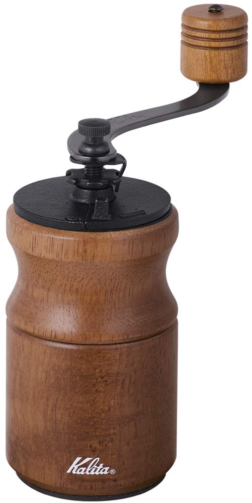 Kalita Kh-10 #42169 Antique Coffee Grinder - Wooden Hand Grind Small Outdoor Camping Adjustable Lid Japan