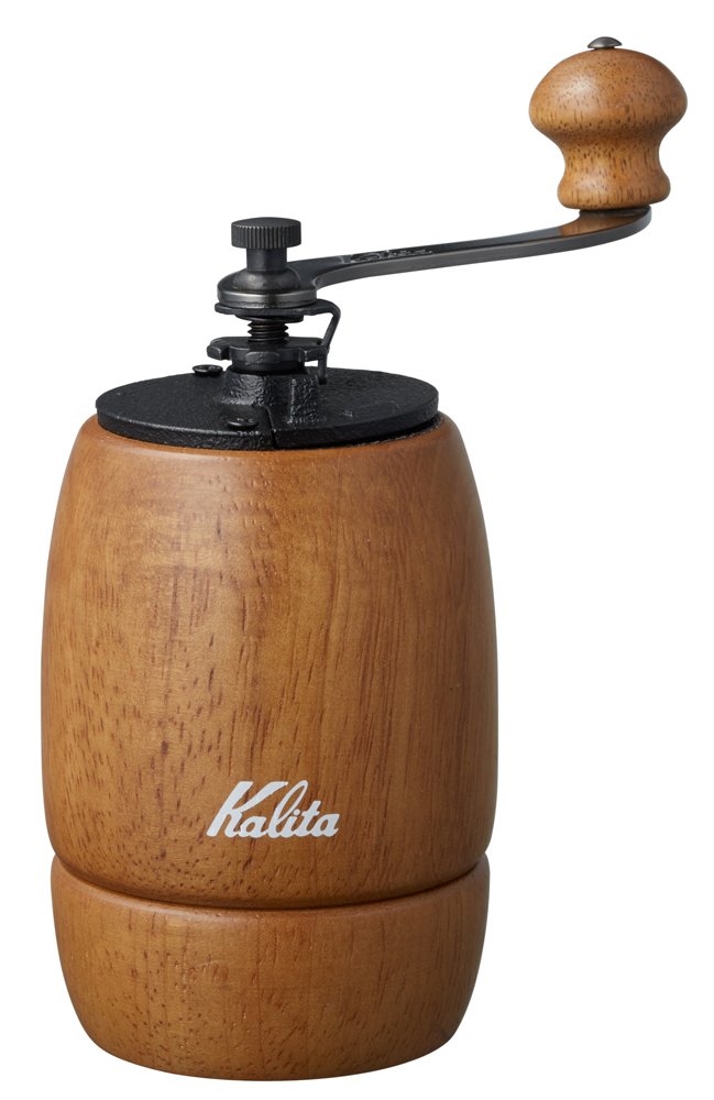 Kalita Kh-9 #42121 Antique Coffee Grinder W/ Wooden Hand Grind Adjustable Lid - Small Outdoor Camping - Japan