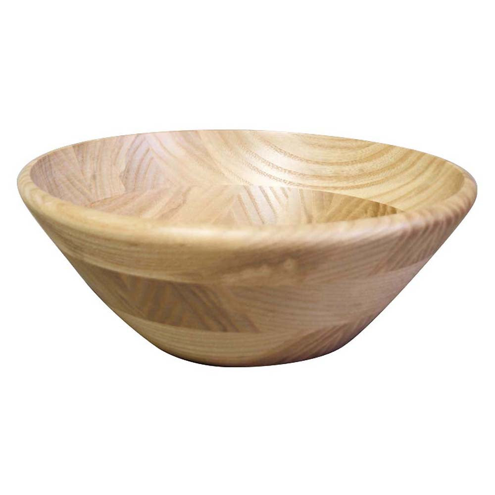Kijihiki White Ash Salad Bowl With Round Edge 20cm - YOYO JAPAN