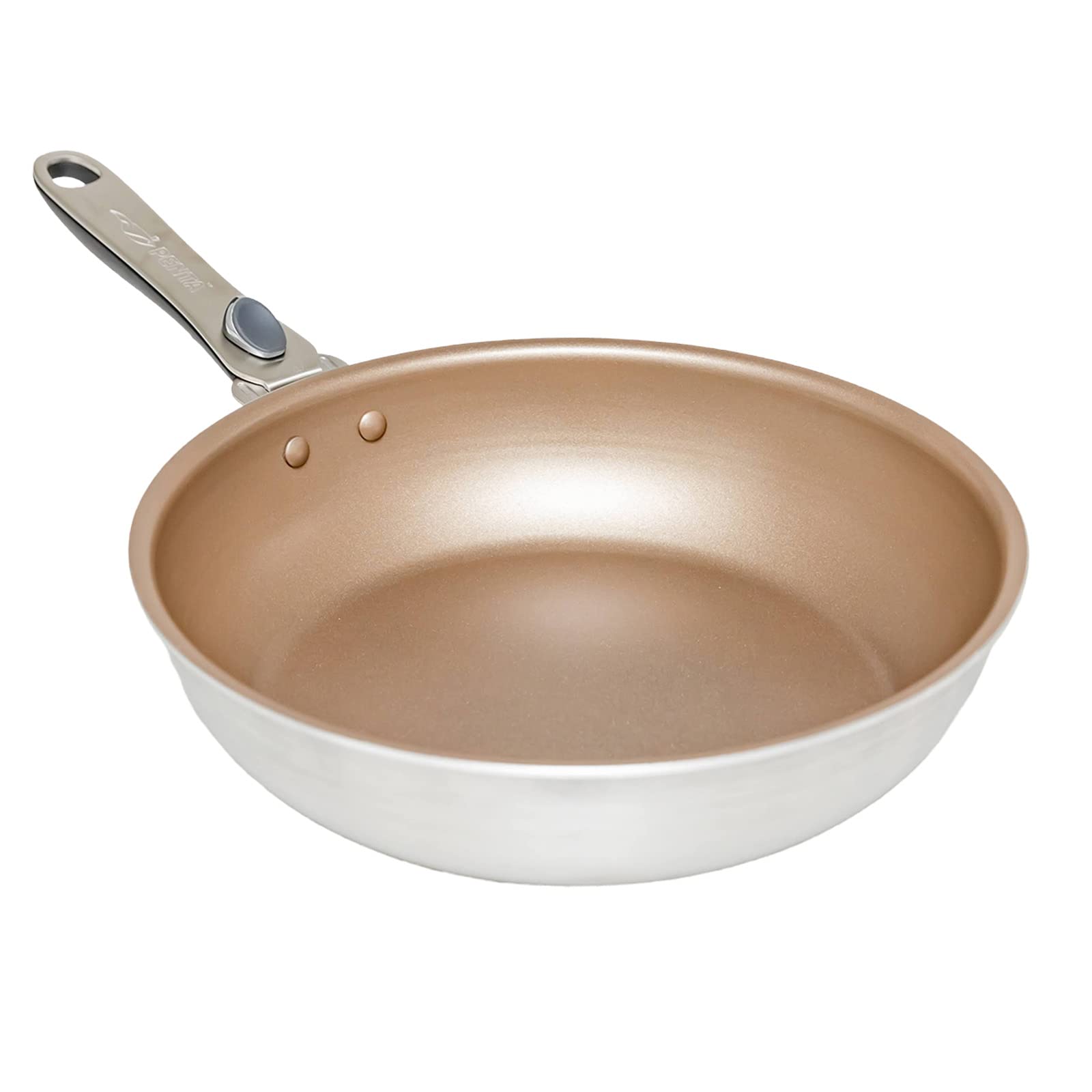 Penta 28Cm X 7.0Cm Deep Champagne Gold Frying Pan With Removable Handle - Pfoa-Free Non-Stick Ih Gas Compatible Japan