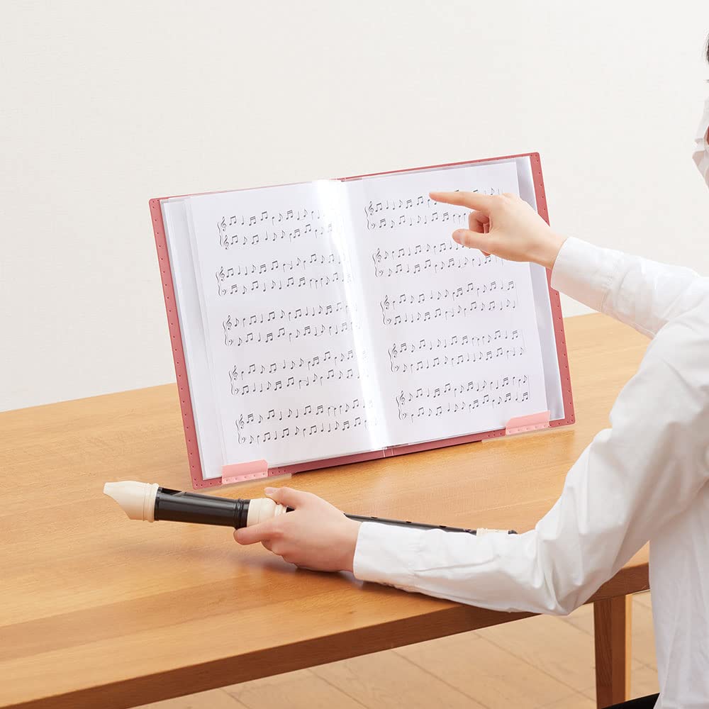 Kingjim A4 Clear File Ziritz Side 20 Pockets Black 8837 Japan - YOYO JAPAN