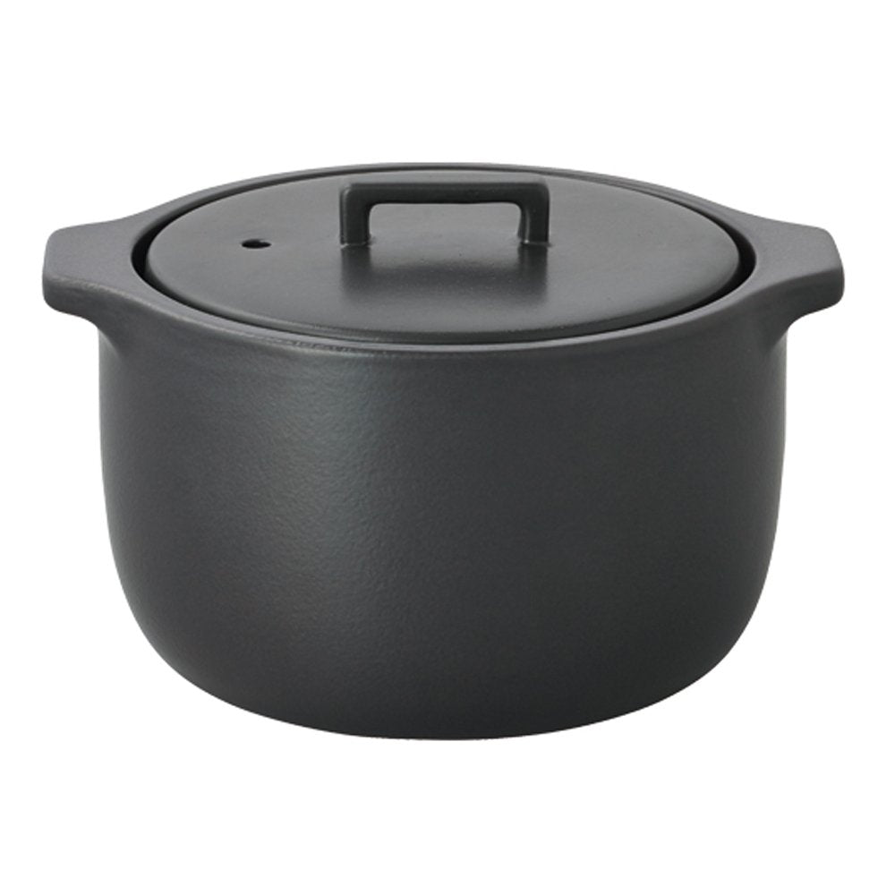 Kinto 25195 Kakomi Japanese Rice Cooker Clay Pot 2 Cups Black