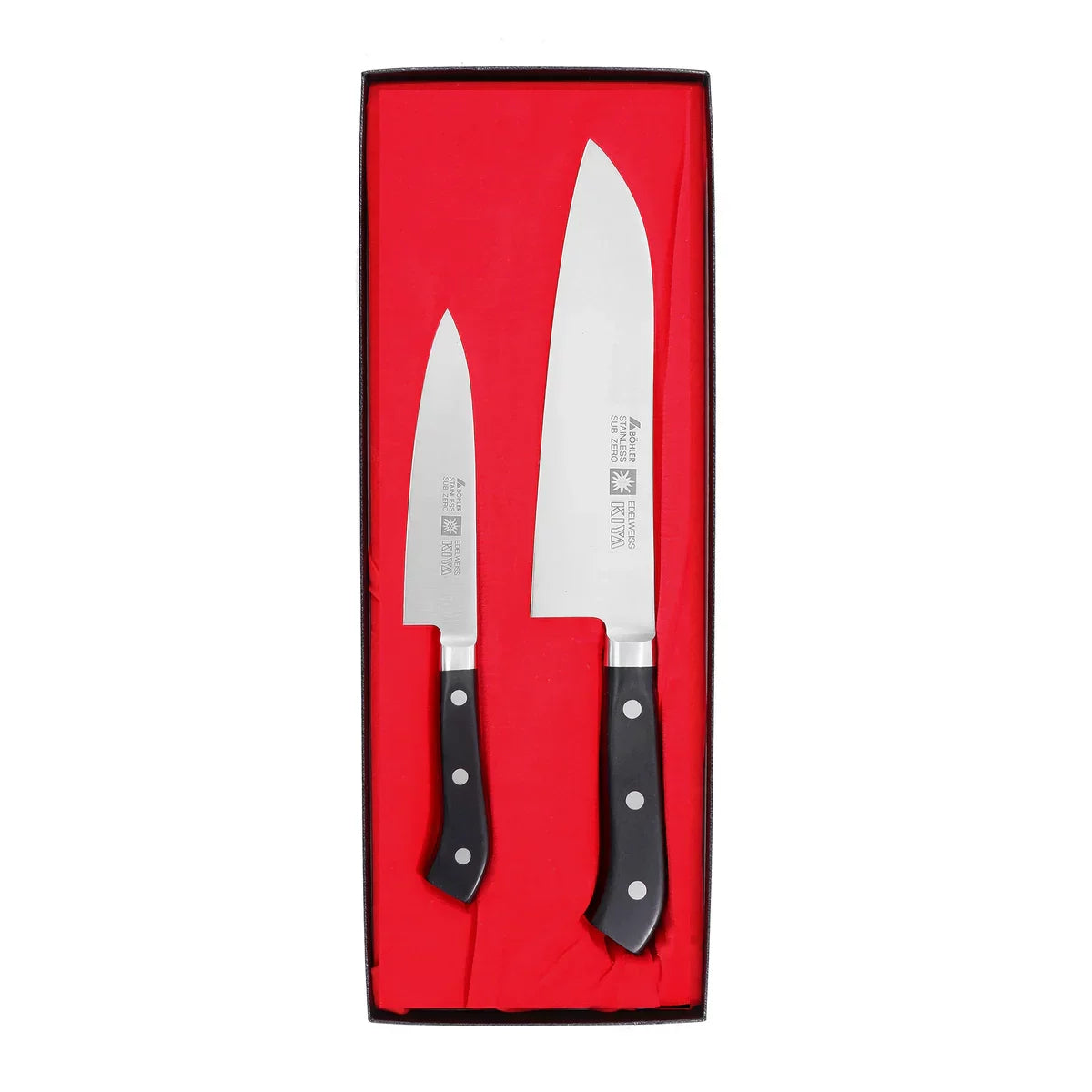 Kiya Edelweiss Kamagata Vegetable Knife and Petty Knife Set