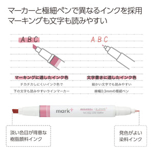 Kokuyo Japan Highlighter Pen 2 Colors Set Of 5 - Marktus Pm-Mt200-5S - YOYO JAPAN