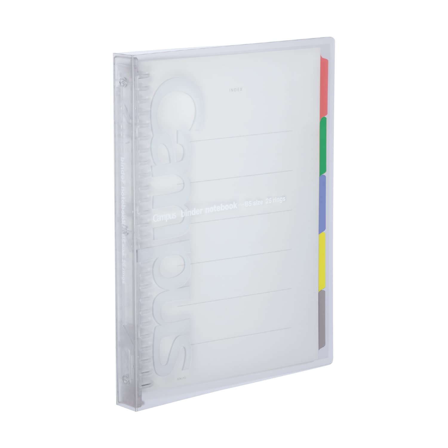 Kokuyo Japan B5 26-Hole Loose-Leaf Binder Holds Up To 100 Sheets Transparent Slide-P333Nt