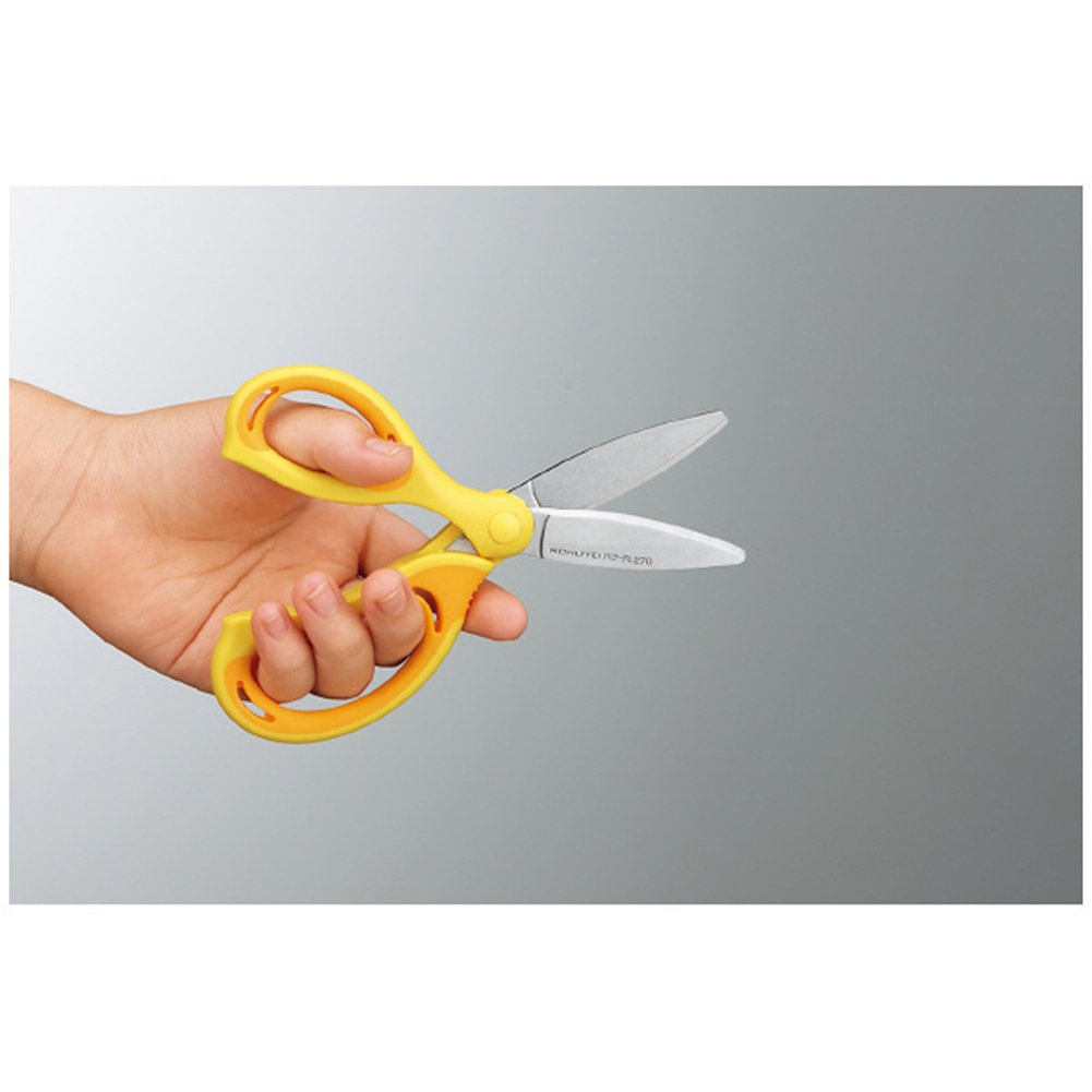 Kokuyo Japan Aerofit Sakusa Glueless Blade Left Hand Scissors For Kids - Pl270Y